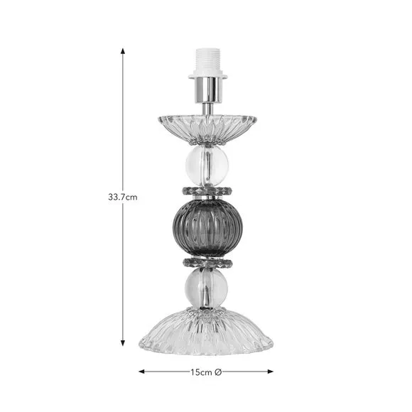 Ribbed Table Lamp Base - Champagne, Glass
