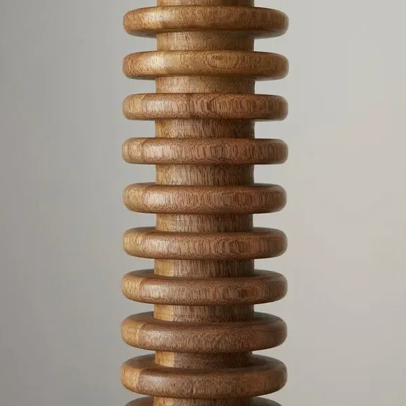 Ribbed Table Lamp Base - Wood, Maple
