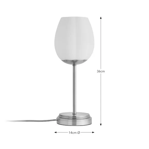 Ribbed Table Lamp with Tulip Shade - Gold, Glass