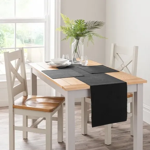 Ribbed Table Runner - Black, Recycled Fibre image
