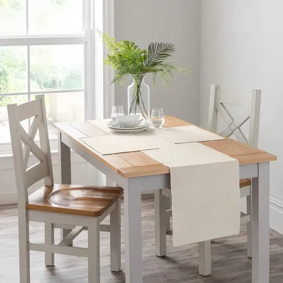 Ribbed Table Runner - White Sand, Recycled Fibre
