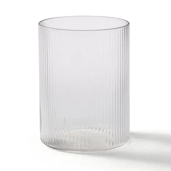 Ribbed Tumbler Glass - Clear Glass