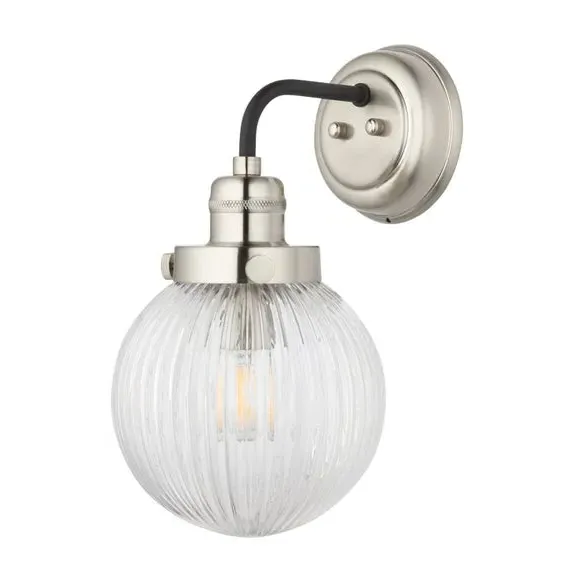 Ribbed Wall Light - Chrome