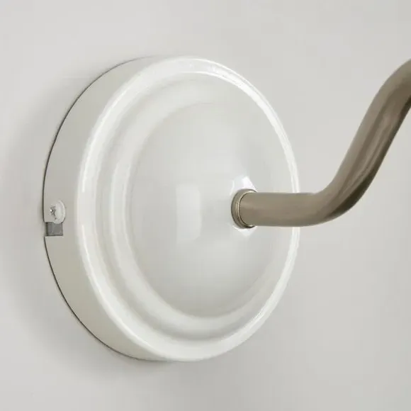 Ribbed Wall Light - White, Ceramic