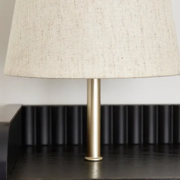 Ribbed Wall Light with Shelving - Black