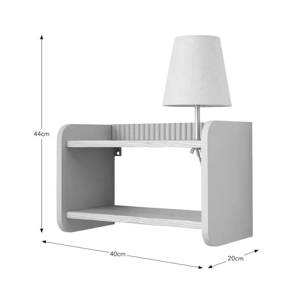Ribbed Wall Light with Shelving - Sandstone