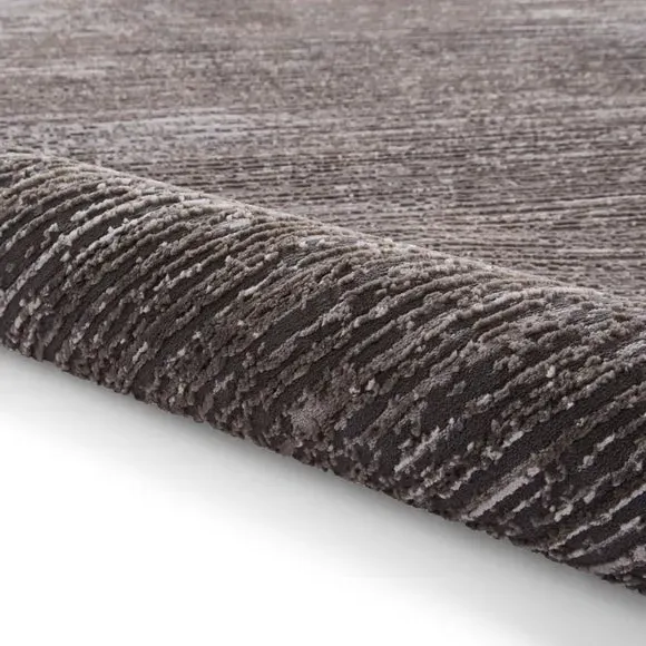 Ribbed Washable Rug - Charcoal, Polyester