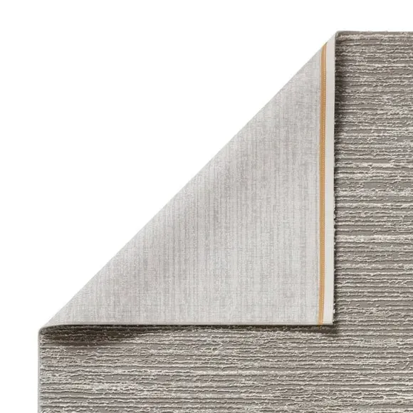 Ribbed Washable Rug - Grey, Polyester