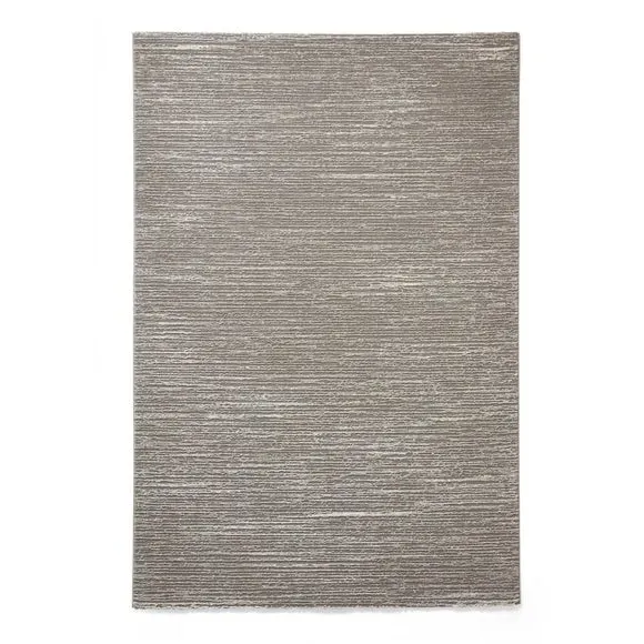 Ribbed Washable Rug - Grey, Polyester