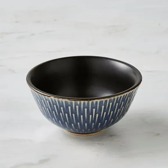Rice Bowl - Blue, Stoneware