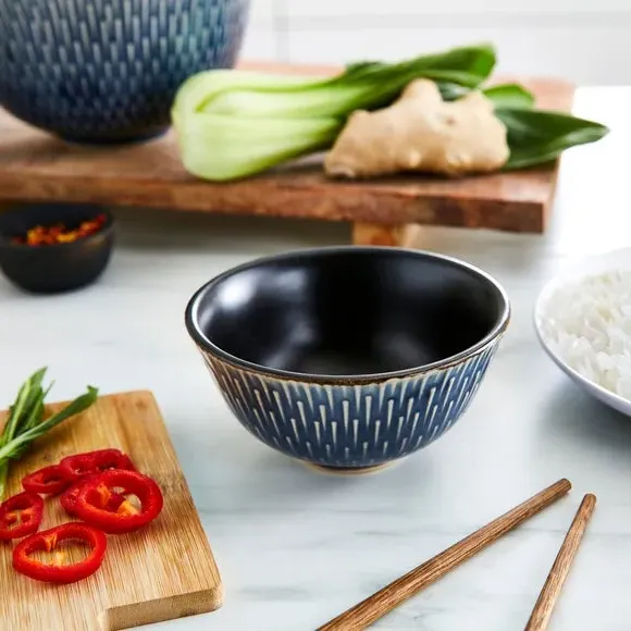Rice Bowl - Blue, Stoneware image