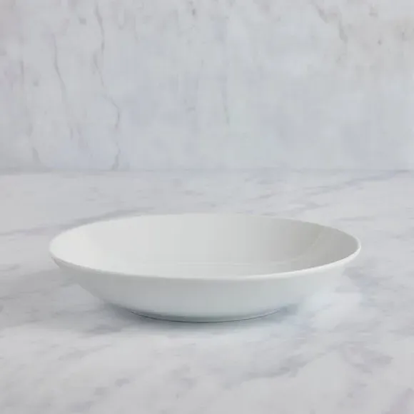 Rim Pasta Bowl - White, Porcelain