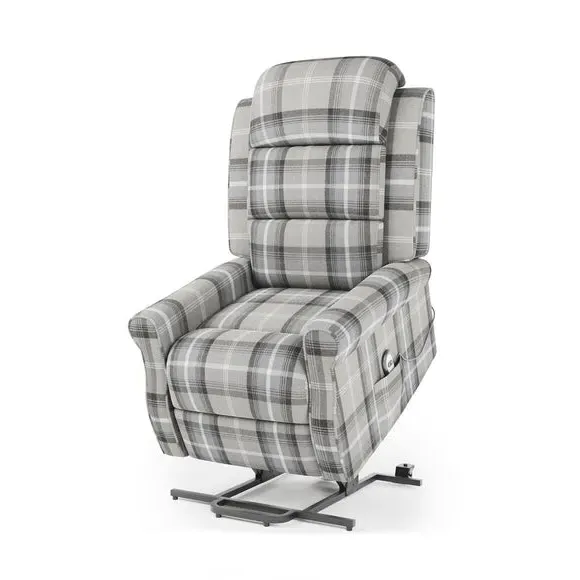 Rise & Recline Chair with Remote - Grey, Fabric