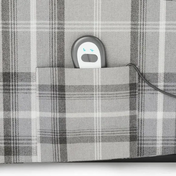 Rise & Recline Chair with Remote - Grey, Fabric