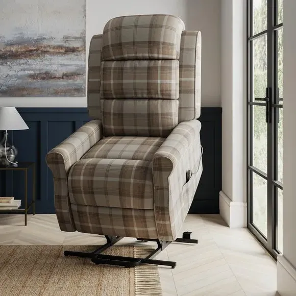 Rise & Recline Chair with Remote - Natural, Fabric
