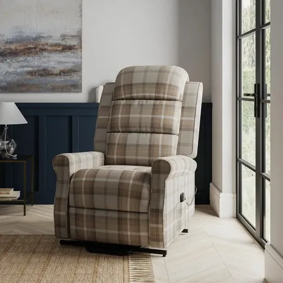 Rise & Recline Chair with Remote - Natural, Fabric
