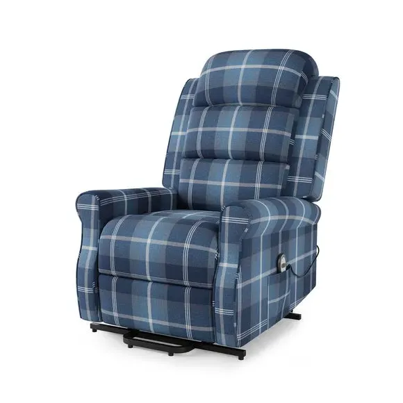 Rise & Recline Chair with Remote - Navy, Fabric