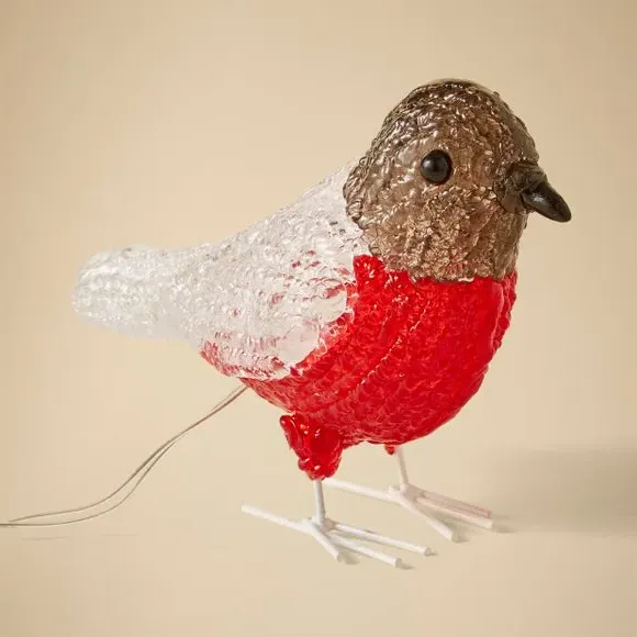 Robin Light Up Ornament - Clear