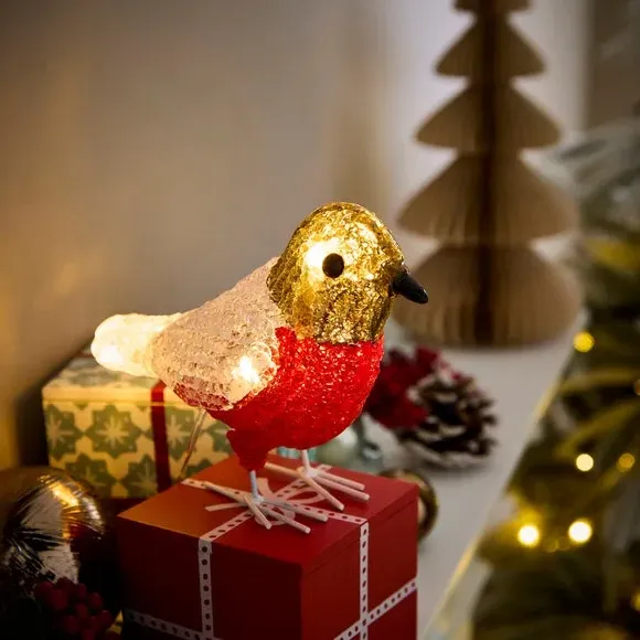 Robin Light Up Ornament - Clear image