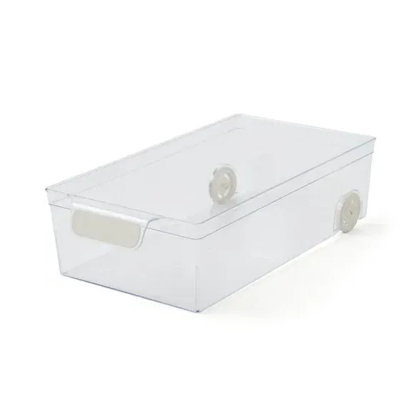 Rolling Kitchen Organiser with Handle - Clear