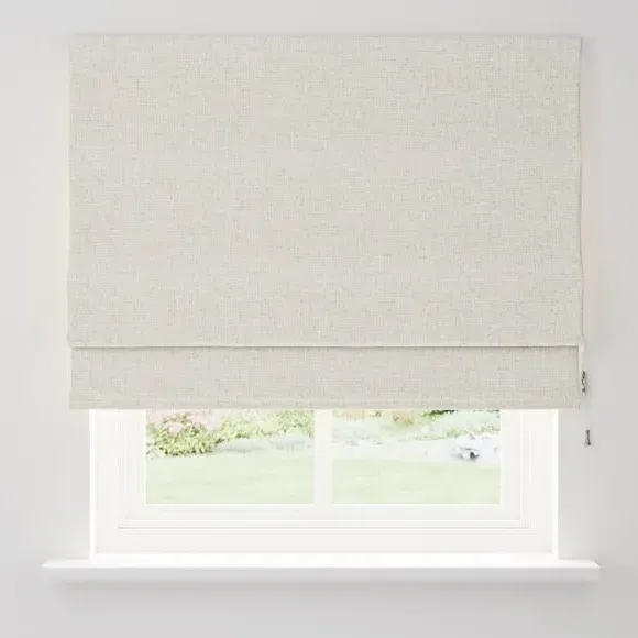 Roman Blind Fully Lined - Natural, Linen