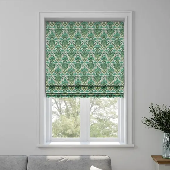 Roman Blind Made to Measure - Green, Cotton