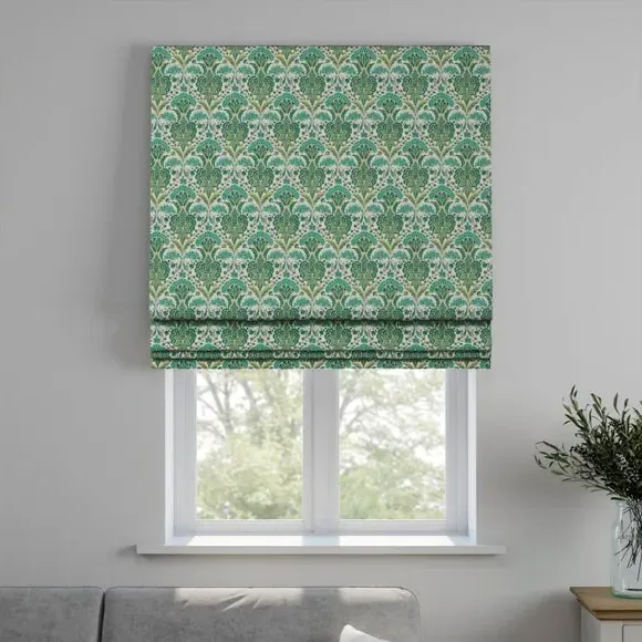 Roman Blind Made to Measure - Green, Cotton