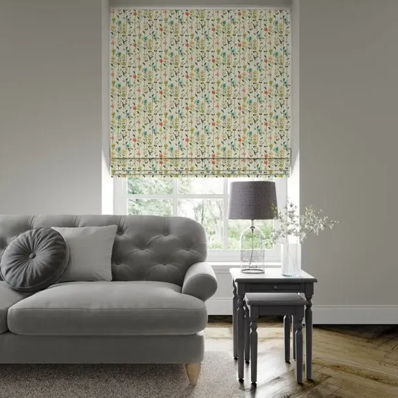 Roman Blind Made to Measure - Green, Cotton image