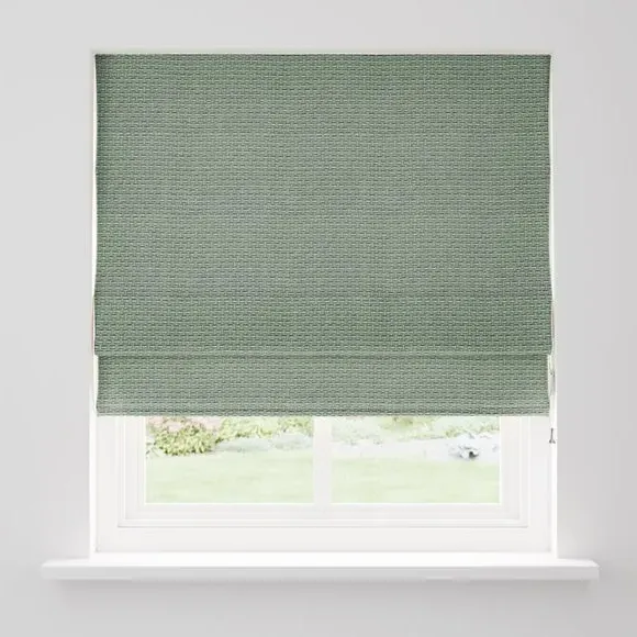 Roman Blind with Basket Weave - Duck Egg, Chenille