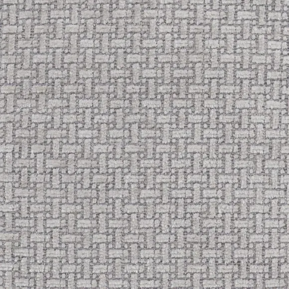 Roman Blind with Basket Weave - Silver, Chenille