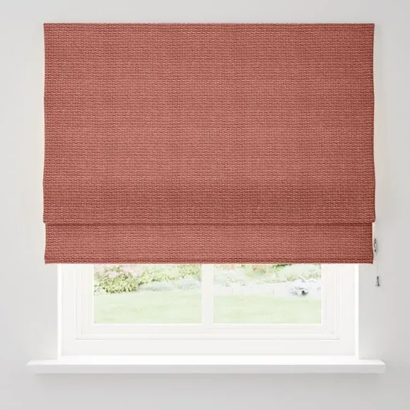 Roman Blind with Basket Weave - Soft Clay, Chenille