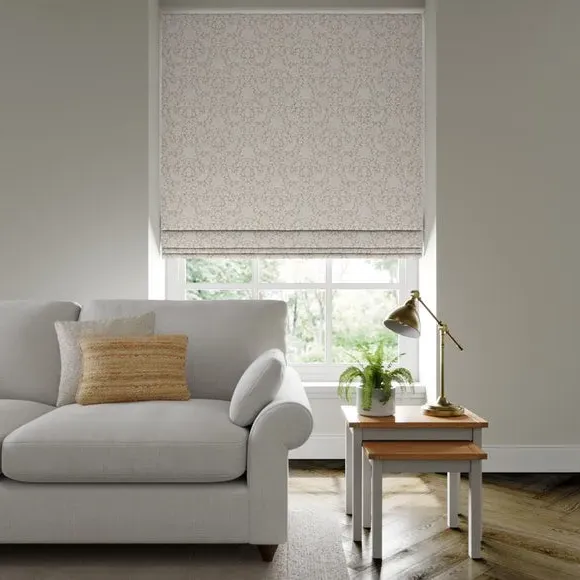 Roman Blind with Damask Pattern - Dove, Polyester image
