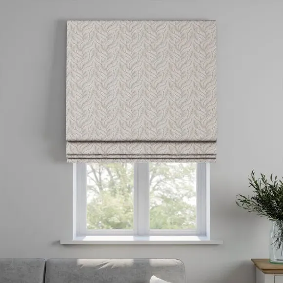 Roman Blind with Embroidery - Natural, Polycotton