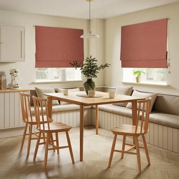 Roman Blind with Lining - Clay, Polyester