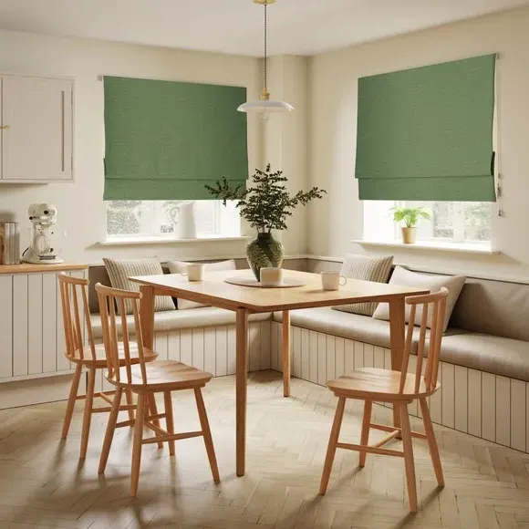 Roman Blind with Lining - Khaki, Polyester