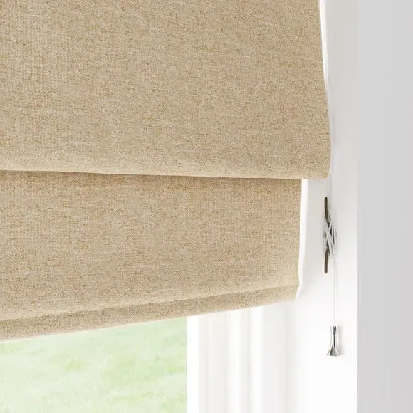Roman Blind with Lining - Sand, Polyester
