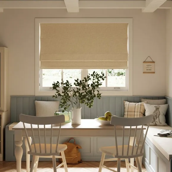 Roman Blind with Lining - Sand, Polyester