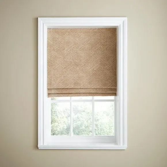 Roman Blind with Pleated Folds - Honey