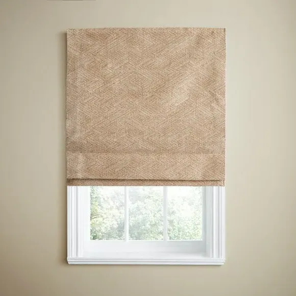 Roman Blind with Pleated Folds - Honey