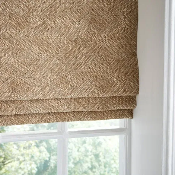 Roman Blind with Pleated Folds - Honey
