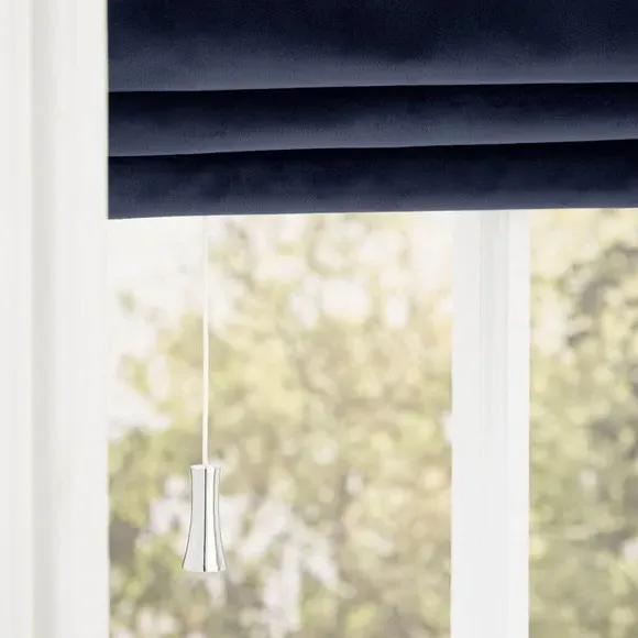 Roman Blind with Thermal Lining - Ink, Velour
