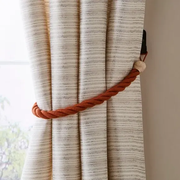 Rope Curtain Tieback - Orange Umber, Rope image