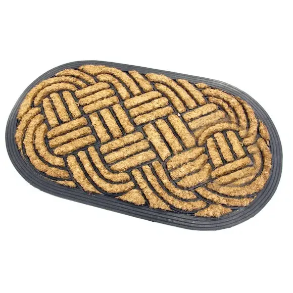 Rope Doormat with Rubber Backing - Brown, Coir