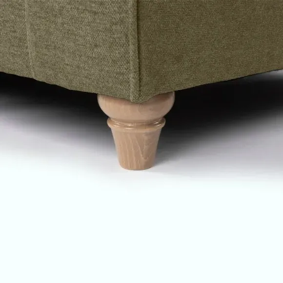 Rosa Armchair with Scrolled Arms - Olive, Chenille