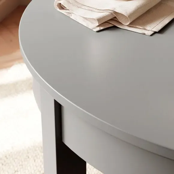 Round 4-Seater Dining Table - Grey, Wood