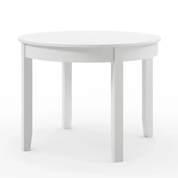 Round 4-Seater Dining Table - White, Wood