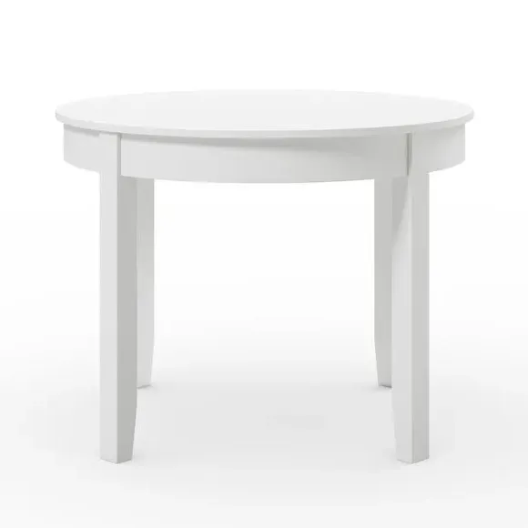 Round 4-Seater Dining Table - White, Wood