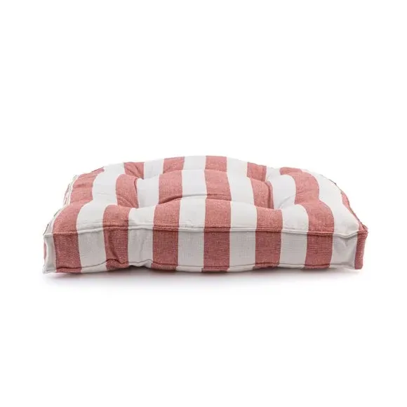 Round Back Striped Seat Pad - Orange, Cotton