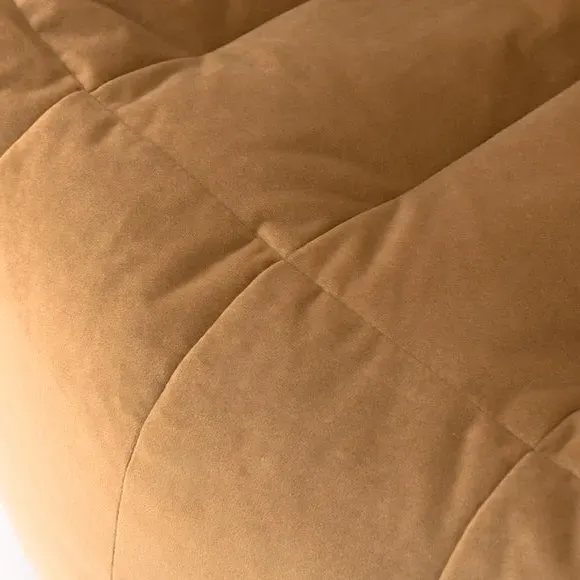Round Beanbag Chair with Zip - Caramel, Velvet