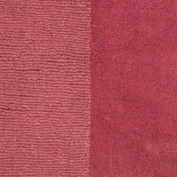 Round Border Rug - Magenta, Wool